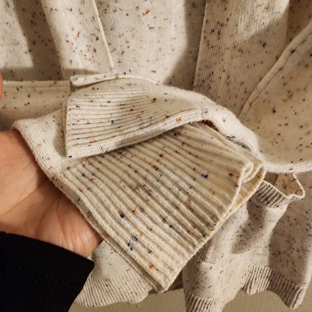 Stitches & Stripes Donegal Speckled Cardigan Women's Open Front Pockets S - Picture 3 of 7